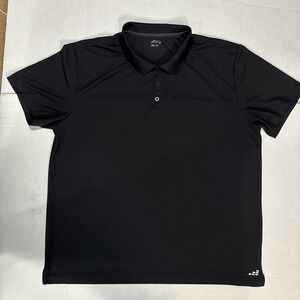 BCG Polo Shirt Mens 3XL Black Athletic Performance Short Sleeve "Small Hole"